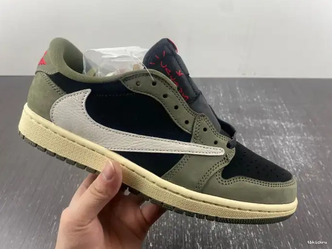 Reps TBK OG TRAVIS LOW 1 JORDAN SCOTT SP AIR X 'BLACK DM7866-002 OLIVE' 0510
